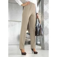 GOLDNER Schlupfhose Rippenhose mit Biesen Bequeme Stretchhose mit Schlupfbund und Knöchellänge