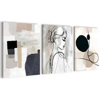 Novart Wandbild Wandbilder Boho Wohnzimmer Schlafzimmer Landhaus Deko, Frau