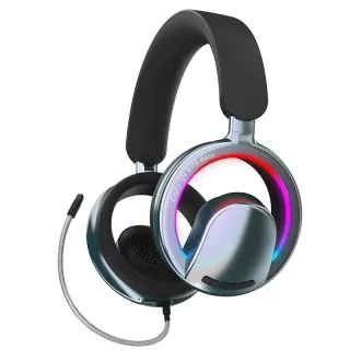MS-B16 RGB Gaming Headset Wireless bluetooth 6.0 Headphone 40mm Drivers Detachable Mic Low Game Delay Openwork Design Ov