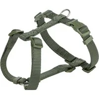 TRIXIE Hunde-Geschirr Premium H-Geschirr - olivgrün - 42–60 cm/15 mm, Gurtband