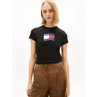 Tommy Jeans T-Shirt TJW SLIM WAVY FLAG TEE EXT mit Rundhalsausschnitt