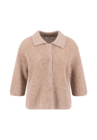 FYNCH-HATTON - CARDIGAN POLO COLLAR cappucchino - Gr. - XL
