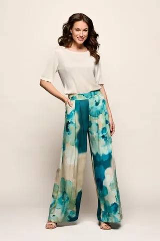 Corby Print Hose Blau