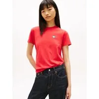 Tommy Jeans Kurzarmshirt TJW REG WAVY FLAG SS TEE EXT Tommy Flag-Badge auf Brust, Jersey aus reiner Baumwolle