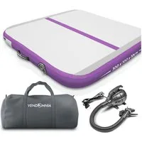VENDOMNIA Turnmatte AIR Tracking TRACK Matte - aufblasbar, Tumbling Matte (10 cm - 20 cm hoch, mit elektrischer Pumpe, Farbwahl, Größe: 1 2 3 4 m Tumblingmatte, Gymnastikmatte, Turnmatte, Trainingsmatte, Fitnessmatte)