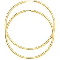 Schmuck Krone Paar Creolen Paar Creolen Ø 50mm aus 333 Gelbgold, Gold 333