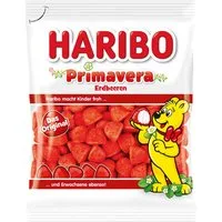 HARIBO Süßigkeit, Haribo Primavera Erdbeeren gezuckerte Schaumzucker Stücke 175g