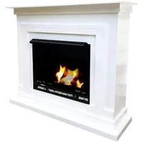 Kaminbau Mierzwa Echtfeuer-Dekokamin Berlin (Deluxe, Brenngel & Bio-Ethanol Kamin inkl. regulierbarer Brenner & Zubehör), Farbwahl, Gelkamin, Ethanolkamin, Kaminofen, Bodenkamin