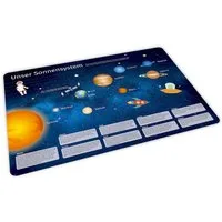 nikima Platzset stabiles Vinyl Tischset - Sonnensystem Kinder Platzset abwaschbar, (1-St)