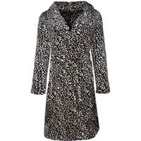 Rungassi Bademantel Leo Fleece Damen & Herren Bademantel Morgenmantel mit Schalkragen