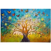 Reinders! Poster Colourful Tree of Life, Hobbyraum - Mehrfarbig - 150 gr. Papier - Kunst - 91,5x61 cm