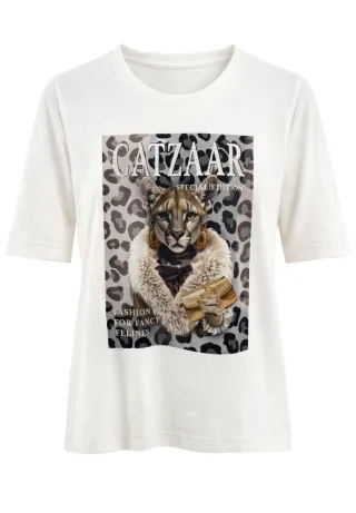 tuzzi - Shirt QUIET WILD mit platziertem Animal-Print light cashmere/taupe - Gr. - 36