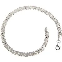 Silberkettenstore Silberarmband Königskette Armband, flach 4,6mm - 925 Silber, Länge wählbar