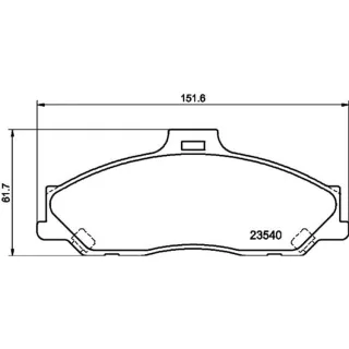 Hella Bremsbel?ge vorne Ford Ranger Mazda B-Serie Bt-50