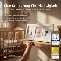 all Kids United Bilderrahmen ALL KIDS UNITED Baby Fotorahmen- Baby Hand- und Fußabdruck Satz, (Fotorahmen für Hand), Fuß-Abdruck & Fotos, Geschenk-Set für Geburt, Taufe, Baby-Part uvm.