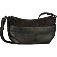 TOM TAILOR Handtasche Miha, weiches Veloursimitat mit soft genarbtem Lederimitat und viel Platz