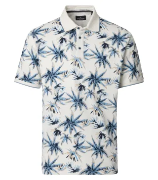 CASAMODA - Polo-Shirt mit Muster weiß - Gr. - L