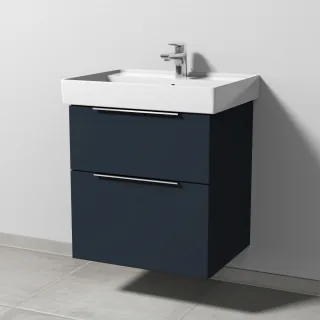 Sanipa 3way Waschtischunterbau zu Villeroy & Boch Collaro Waschtisch mit 2 Auszügen, Marine-Matt UP8341R