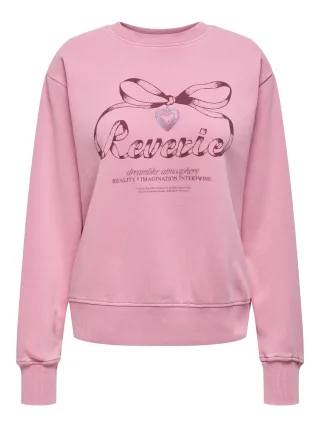 ONLY - ONLLUCINDA BOW L/S O-NECK BOX SWT Wild Rose - Gr. - S