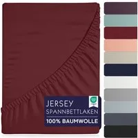 BRB HOME Spannbettlaken Spannbettlaken Jersey Baumwolle für Topper Boxspringbett, Baumwolle, Gummizug: Rundum, (1 Stück), Matratzen bis 27 cm Höhe, OEKO TEX Standard 100, Jersey Spannbetttuch
