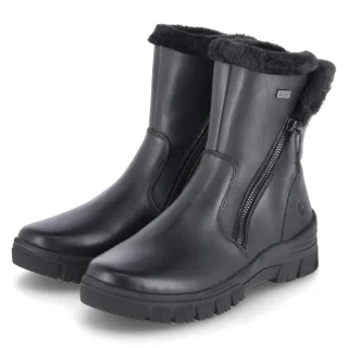 Remonte Winterstiefeletten - Gr. 38 - Schwarz - Glattleder
