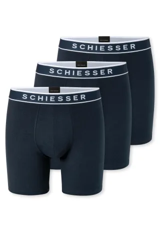 SCHIESSER - 3PACK Long-Shorts nachtblau - Gr. - 5