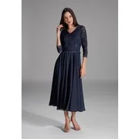 SWING Cocktailkleid Taillierter Schnitt mit ausgestelltem Rockteil