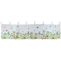 texpot Scheibengardine Gardine mit Blumen und Schmetterlinge bunt Frühjahr Sommer (1 St), Schlaufen, halbtransparent