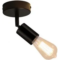 ZMH LED Deckenleuchte E27 Deckenlampe Schwarz - Deckenstrahler 1 Flammig Vintage, ohne Leuchtmittel