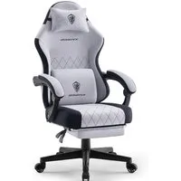 Dowinx Gaming-Stuhl Lendenwirbelstütze Bürostuhl mit Fußstütze für Erwachsene (Packung), Ergonomischer Gaming Sessel Groß und Hoch für Office Gaming 135KG