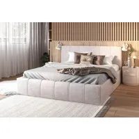 FDM Polsterbett FLORIDA Bettgestell 90x200, 120x200, 140x200, 160x200, 180x200cm (Polsterbett modern mit Bettkasten MADE IN EU - mit hochwertigem Velours Bezug, verfügbar 90x200 120x200 140x200 160x200 180x200cm, Bettrahmen, Bett, mit großen gepolste