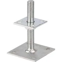 Alberts Pfostenträger, zum Aufschrauben, höhenverstellbar 30-150 mm, 70x70 mm