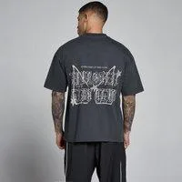 MP Herren Lift Grafik Vintage Oversized-Baumwoll-T-Shirt – Dunkelgrau - XS