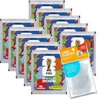 Panini Sammelkarte Bundle mit WM 2026 Sticker - 10 Tüten + exklusive collect-it Hüllen