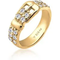 Elli Fingerring Gürtel 925 Silber, mit Kristallen von Swarovski®, Gürtel-Design