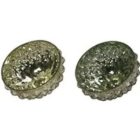 finehomegarden Teichfigur Schwimmschale Glas Teelicht grün Ø10 cm Handgefertigte Schalen, (Set, 2-St., 2 tlg), Schwimmdekoration für Wasserschalen, Teiche & Garten 2farbig sortiert