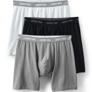Komfort-Boxershorts für Herren (3er-Set), Herren, size: regular, Schwarz, Baumwolle/Elasthan/Baumwolle Modal, by Lands' End