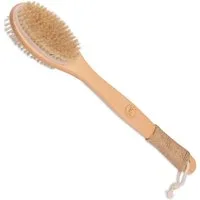 K-Pro Körperbürste Massagebürste Rückenpflege mit langem Stil - Natur, 1-tlg., Hautpflege bürsten, Hautdurchblutung fördern, Haut glätten