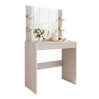 Idohome Schminktisch, Kaschmir, Holzwerkstoff, 1 Schubladen, Rechteckig, 80x136x40 cm, Schlafzimmer, Schminktische
