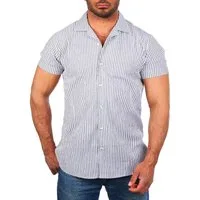CARISMA Kurzarmhemd Herren Hemd trendig geriffelt gewebt retro Look 9270