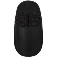 ONVAYA ABS Gästepantoffel, Schwarz, Beige, 6er Set, Antirutsch Sohle Hausschuh