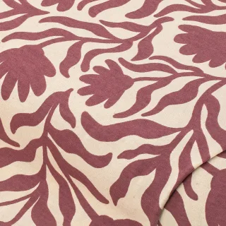 Sweatstoff "Blumen", natur/bordeaux