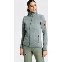 CMP Strickfleecejacke KNITTED MELANGE FLEECE WOMAN JACKET mit Reißverschlusstaschen, schnell trocknend, atmungsaktiv
