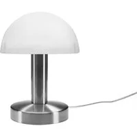 meineWunschleuchte Nachttischlampe kleine Touch Tischlampe, Höhe 21cm, Dimmfunktion, ohne Leuchtmittel, Pilzlampe dimmbar, Tischleuchte mit E14 Glas Lampenschirm