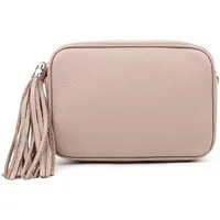 ITALYSHOP24 Schultertasche Made in Italy Damen Leder Tasche Umhängetasche CrossOver Brusttasche, PREMIUM Bodybag Handytasche Bauchtasche Gürteltasche Reise Freizeit