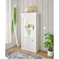 Home affaire Vitrine RAVENNA im romantischen Landhausstil, Griff aus Metall, Höhe 146 cm