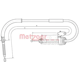 Metzger Handbremsseil hinten links Mini 10.4307