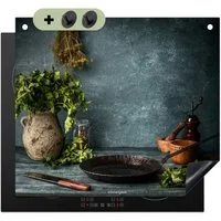 KitchenYeah Küchenrückwand Kräuter - Stilleben - Gewürze, (1-tlg), Ceranfeldabdeckung Küche, Herdabdeckplatte Einteilig, 59x51 cm