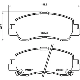 Hella Bremsbel?ge vorne Mitsubishi Eclipse