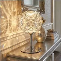 GLOBO LIGHTING LED Tischleuchte, LED-Leuchtmittel fest verbaut, Warmweiß, LED Tischleuchte Wohnzimmerleuchte Nachttischlampe Glas H 26,5 cm